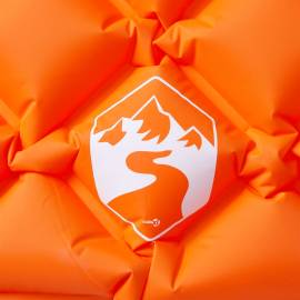 Saltea camping gonflabilă cu pernă, 1 persoană, portocaliu, 3 image