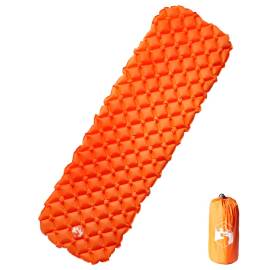 Saltea gonflabilă de camping, 1 persoană portocaliu 190x58x6 cm