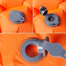 Saltea gonflabilă de camping, 1 persoană portocaliu 190x58x6 cm, 4 image