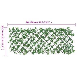 Spalier cu iederă artificială extensibil 5 buc. verde 186x30 cm, 7 image
