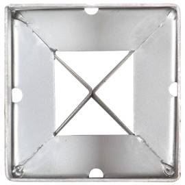 Țăruși de sol, 6 buc., argintiu, 9x9x75 cm, oțel galvanizat, 5 image