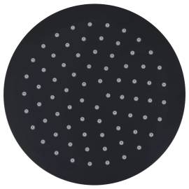 Cap de duș tip ploaie rotund, negru, 20 cm, oțel inoxidabil, 2 image