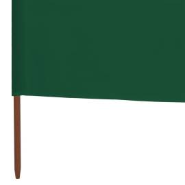 Paravan anti-vânt cu 3 panouri, verde, 400x120 cm, textil, 5 image