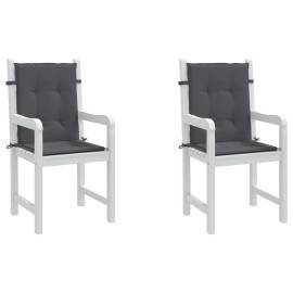 Perne scaun cu spătar mic, 2 buc., antracit, textil oxford, 4 image