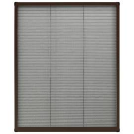 Plasă insecte plisse pentru ferestre, maro, 60x80 cm, aluminiu, 2 image