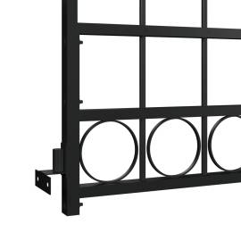 Poartă de gard cu arcadă, negru, 89 x 200 cm, oțel, 3 image