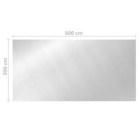 Prelată de piscină, argintiu, 600x300 cm, pe, 5 image