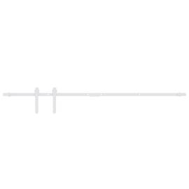 Set glisare ușă mini pentru dulap, alb, oțel carbon, 152 cm, 2 image