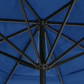 Umbrelă de soare cu stâlp aluminiu, albastru azur, 600 cm, 5 image