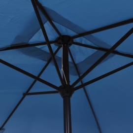 Umbrelă de soare cu stâlp metalic, azur, 300 x 200 cm, 5 image
