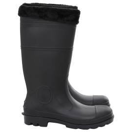 Cizme de ploaie cu șosete detașabile, negru, mărime 46, pvc, 4 image
