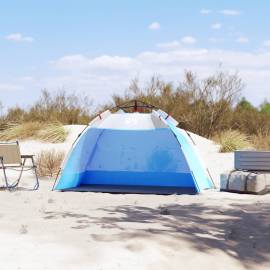 Cort camping 4 persoane albastru azur impermeabil setare rapidă, 3 image