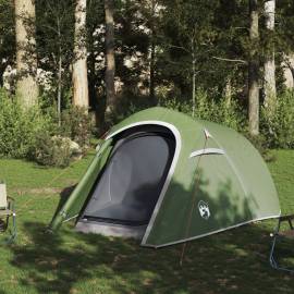 Cort de camping pentru 3 persoane, verde, impermeabil, 3 image