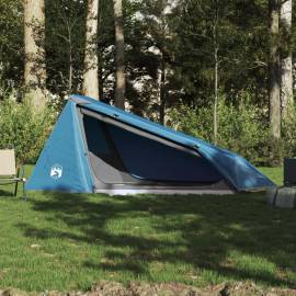 Cort de camping tunel pentru 1 persoană, albastru, impermeabil, 3 image