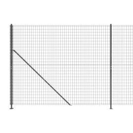 Gard plasă de sârmă cu bordură, antracit, 1,8x10 m, 4 image