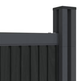 Panouri pentru gard, gri, 699x186 cm, wpc, 8 image