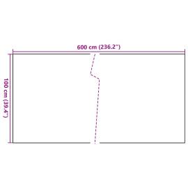 Paravan pentru balcon, maro și negru, 600x100 cm, poliratan, 7 image