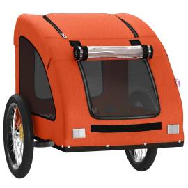 Remorcă de bicicletă animale companie, portocaliu, oxford/fier, 5 image