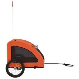 Remorcă de bicicletă animale companie, portocaliu, oxford/fier, 6 image