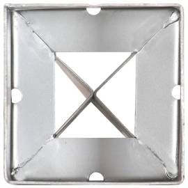 Țăruși de sol, 2 buc., argintiu, 9x9x90 cm, oțel galvanizat, 5 image