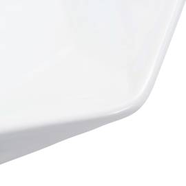 Chiuvetă de baie, alb, 41 x 36,5 x 12 cm, ceramică, 5 image