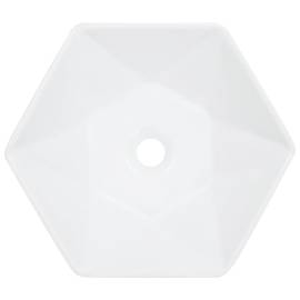 Chiuvetă de baie, alb, 41 x 36,5 x 12 cm, ceramică, 3 image