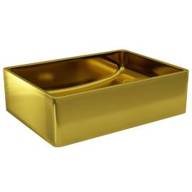 Chiuvetă de baie, auriu, 41 x 30 x 12 cm, ceramică, 3 image