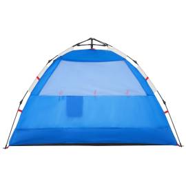 Cort camping 4 persoane albastru azur impermeabil setare rapidă, 8 image