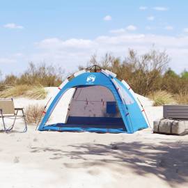 Cort camping 4 persoane albastru azur impermeabil setare rapidă, 3 image