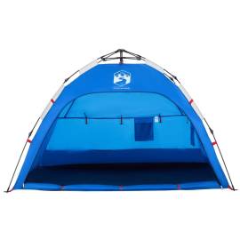 Cort camping 4 persoane albastru azur impermeabil setare rapidă, 7 image
