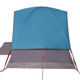 Cort de camping cupolă pentru 3 persoane, albastru, impermeabil, 9 image