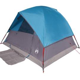 Cort de camping cupolă pentru 3 persoane, albastru, impermeabil, 4 image