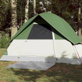 Cort de camping cupolă pentru 3 persoane, verde, impermeabil