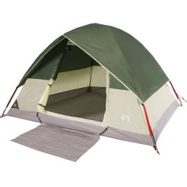 Cort de camping cupolă pentru 3 persoane, verde, impermeabil, 5 image