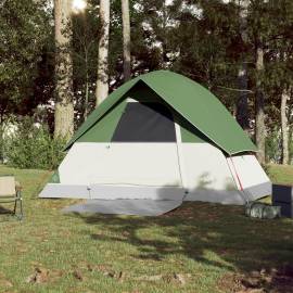Cort de camping cupolă pentru 3 persoane, verde, impermeabil, 3 image