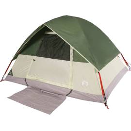 Cort de camping cupolă pentru 3 persoane, verde, impermeabil, 4 image