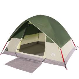 Cort de camping cupolă pentru 4 persoane, verde, impermeabil, 7 image