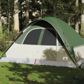 Cort de camping cupolă pentru 6 persoane, verde, impermeabil