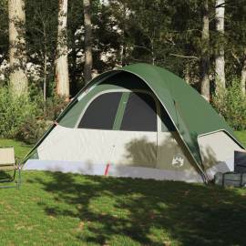 Cort de camping cupolă pentru 6 persoane, verde, impermeabil, 3 image