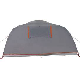 Cort de camping pentru 4 persoane, gri/portocaliu, impermeabil, 10 image