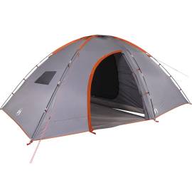 Cort de camping pentru 8 persoane, gri/portocaliu, impermeabil, 6 image