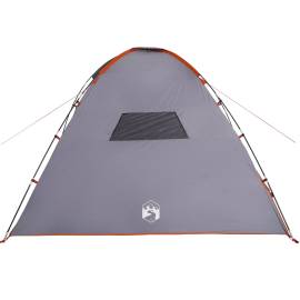 Cort de camping pentru 8 persoane, gri/portocaliu, impermeabil, 8 image