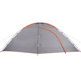 Cort de camping pentru 8 persoane, gri/portocaliu, impermeabil, 9 image