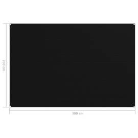 Covor pentru cort, negru, 200x300 cm, 4 image