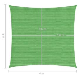Pânză parasolar, verde deschis, 4x4 m, hdpe, 160 g/m², 6 image