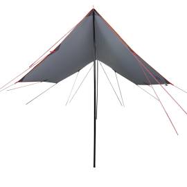Prelată de camping gri/portocaliu, 460x305x210 cm, impermeabilă, 3 image