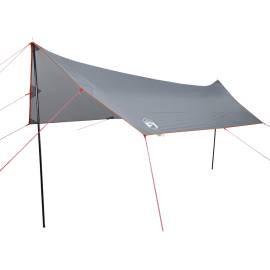 Prelată de camping gri/portocaliu, 460x305x210 cm, impermeabilă, 2 image