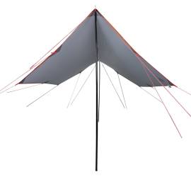Prelată de camping gri/portocaliu, 460x305x210 cm, impermeabilă, 3 image