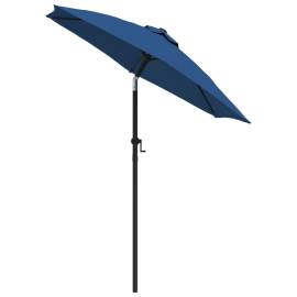 Umbrelă de soare, albastru, 200 x 224 cm, aluminiu, 3 image