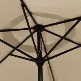Umbrelă de soare, gri taupe, 200 x 224 cm, aluminiu, 5 image